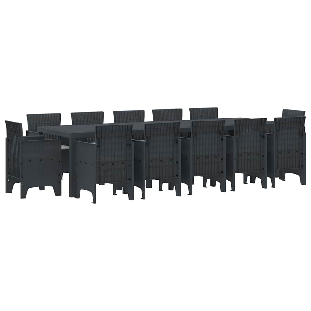 Garden Dining Set with Cushions with Cushion 13 pcs