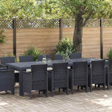 Garden Dining Set with Cushion 13 pcs Anthracite Polyrattan