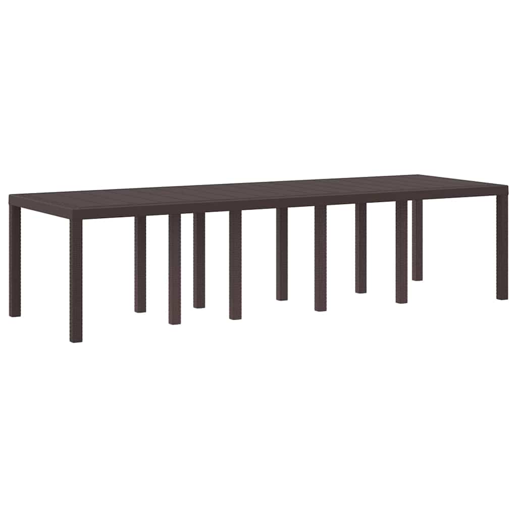 Garden Dining Set 13 pcs Brown Poly rattan