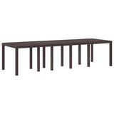 Garden Dining Set 13 pcs Brown Poly rattan