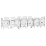 Garden Dining Set 13 pcs White Poly rattan