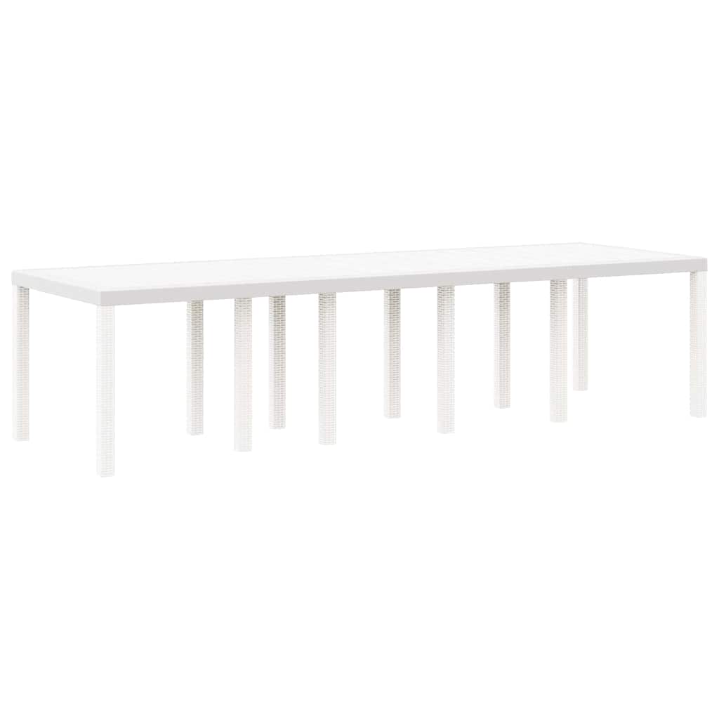 Garden Dining Set 13 pcs White Poly rattan