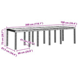 Garden Dining Set 13 pcs White Poly rattan