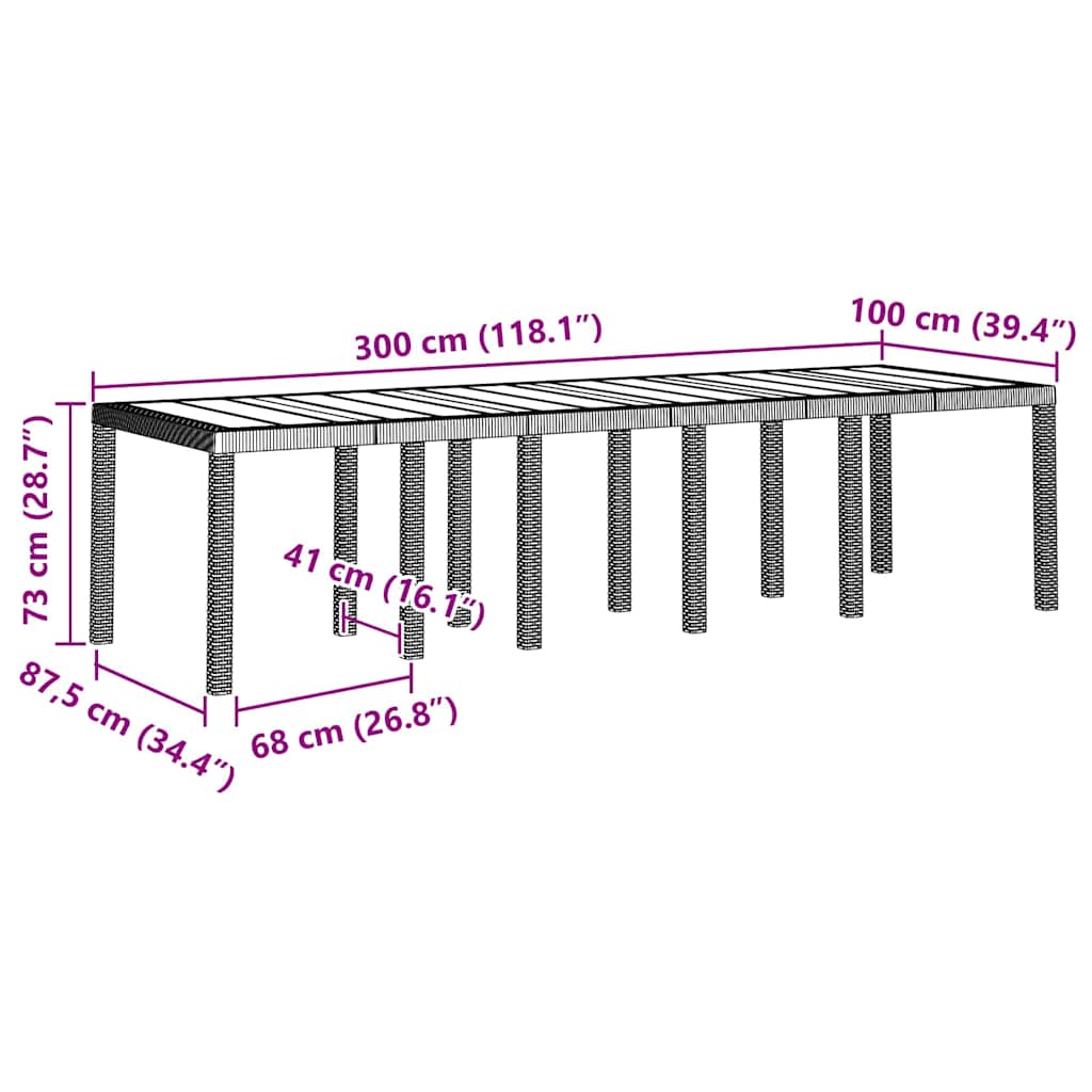 Garden Dining Set 13 pcs Light Grey Poly rattan