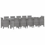 Garden Dining Set with Cushion Light grey and Anthracite