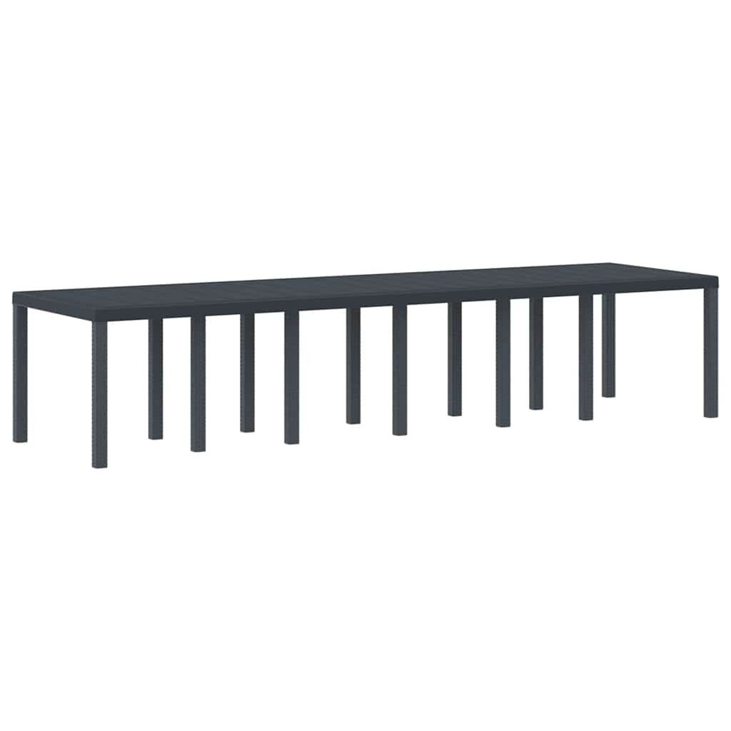 Garden Dining Set 15 pcs Anthracite Polt rattan