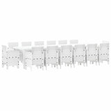 Garden Dining Set 15 pcs White Polt rattan