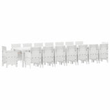 Garden Dining Set 17 pcs White Polt rattan