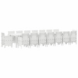 Garden Dining Set 17 pcs White Polt rattan