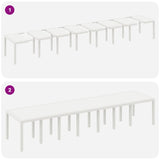 Garden Dining Set 17 pcs White Polt rattan