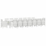 Garden Dining Set 17 pcs White Polt rattan