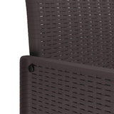 Garden Dining Set 3 pcs Brown Polt rattan