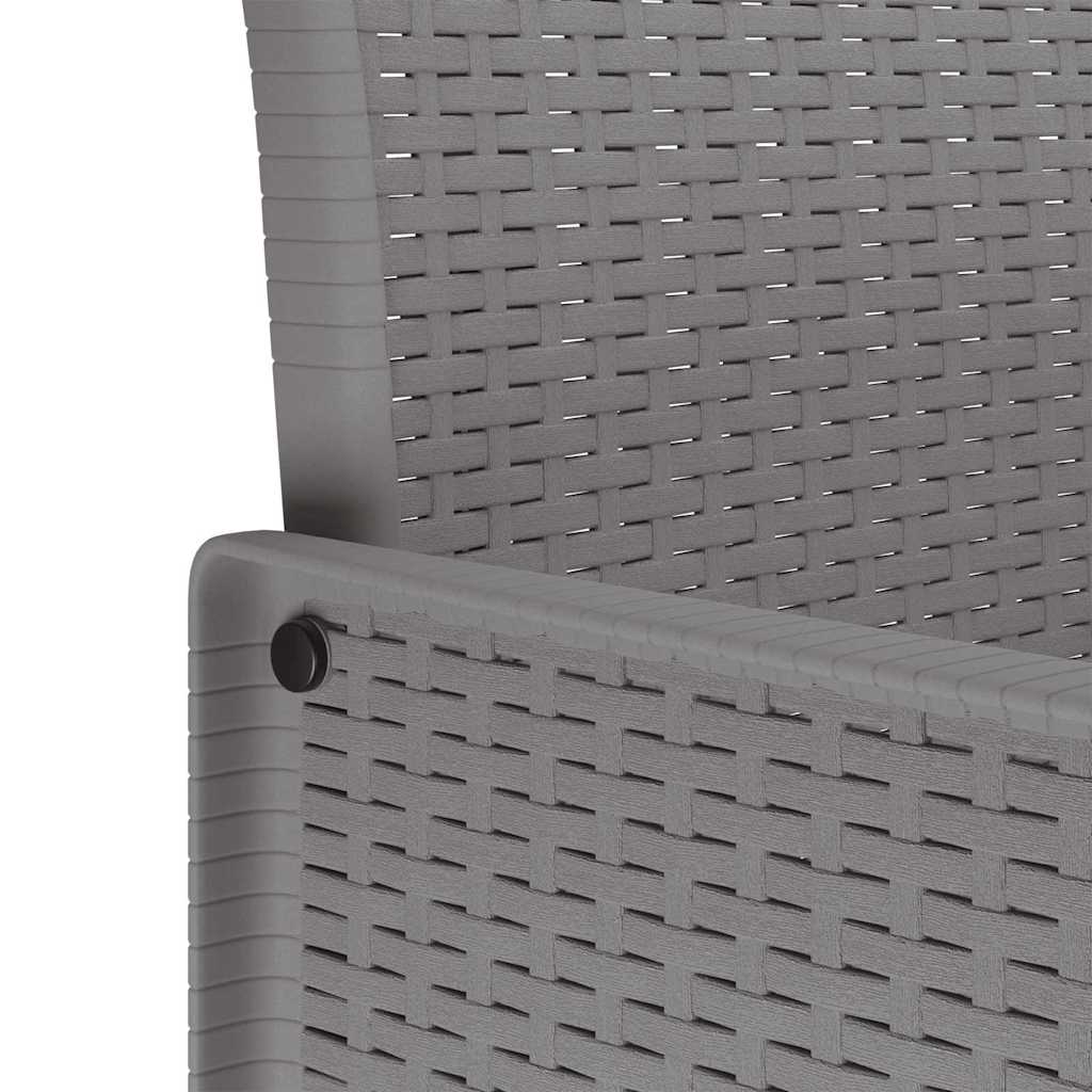 Garden Dining Set 3 pcs Light Grey Polt rattan