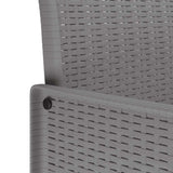 Garden Dining Set 3 pcs Light Grey Polt rattan