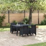 Garden Dining Set 5 pcs Anthracite Polt rattan