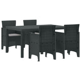 Garden Dining Set 5 pcs Anthracite Polt rattan