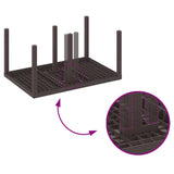 Garden Dining Set 5 pcs Brown Polt rattan