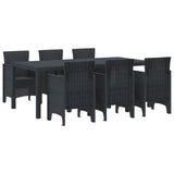 Garden Dining Set 7 pcs Anthracite Polypropylene