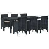 Garden Dining Set 7 pcs Anthracite Polt rattan
