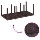 Garden Dining Set 7 pcs Brown Polt rattan