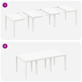 Garden Dining Set 7 pcs White Polt rattan