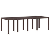 Garden Dining Set 9 pcs Brown Polt rattan