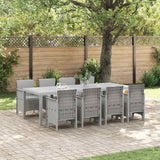 Garden Dining Set 9 pcs White Polt rattan