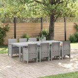 Garden Dining Set 9 pcs White Polt rattan