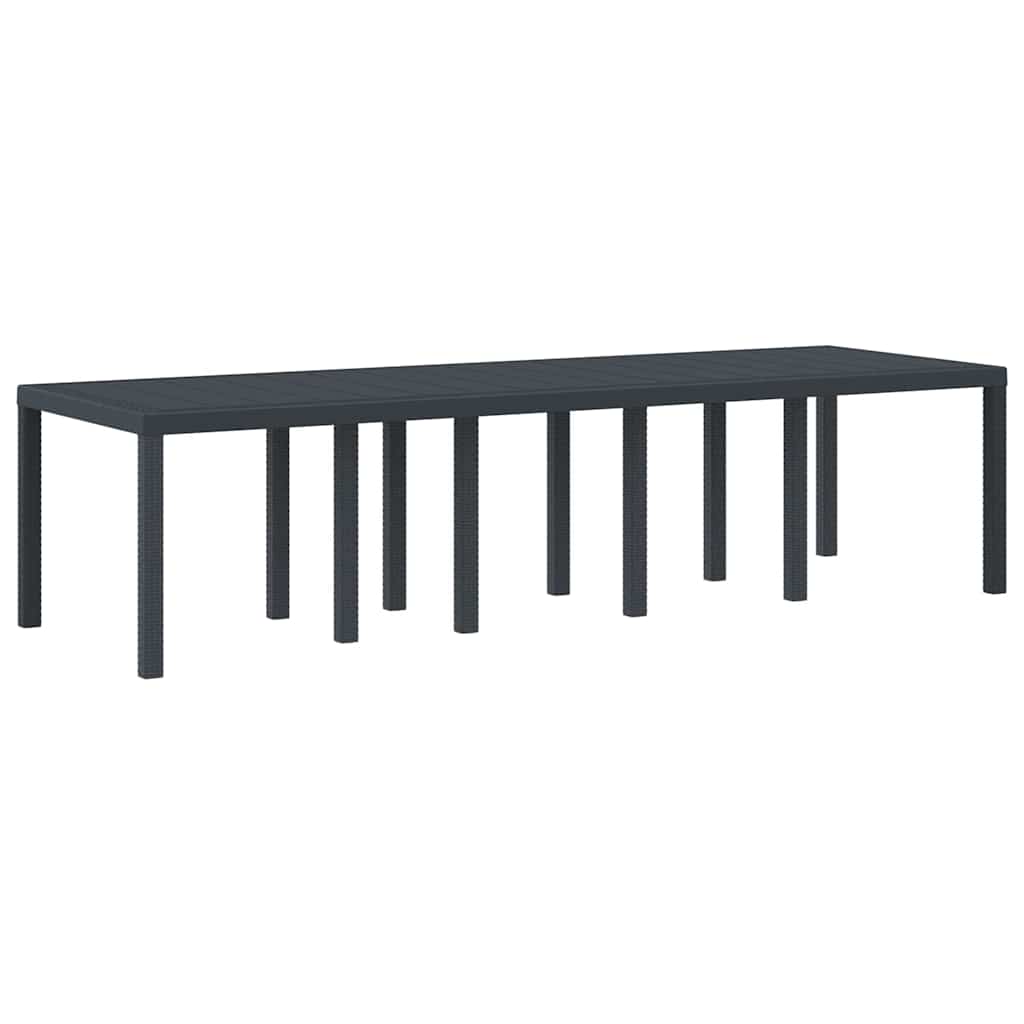 Garden Dining Set with Cushion 11 pcs Anthracite Poly rattan
