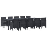 Garden Dining Set with Cushions with Cushion 11 pcs