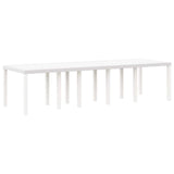 Garden Dining Set 11 pcs White Poly rattan and Steel