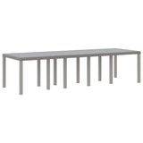 Garden Dining Set 11 pcs Light grey Rattan and Aluminium