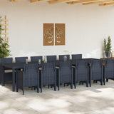 Garden Dining Set 13 pcs Anthracite Polt rattan