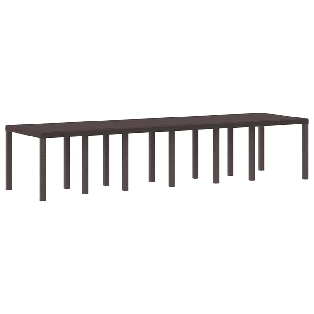 Garden Dining Set 13 pcs Brown Polt rattan