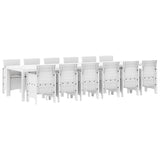 Garden Dining Set 13 pcs White Polt rattan