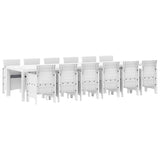 Garden Dining Set 13 pcs White Polt rattan