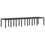 Garden Dining Set 15 pcs Anthracite Polt rattan