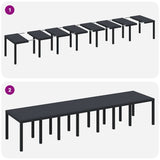 Garden Dining Set 15 pcs Anthracite Polt rattan