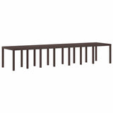 Garden Dining Set 15 pcs Brown Polt rattan