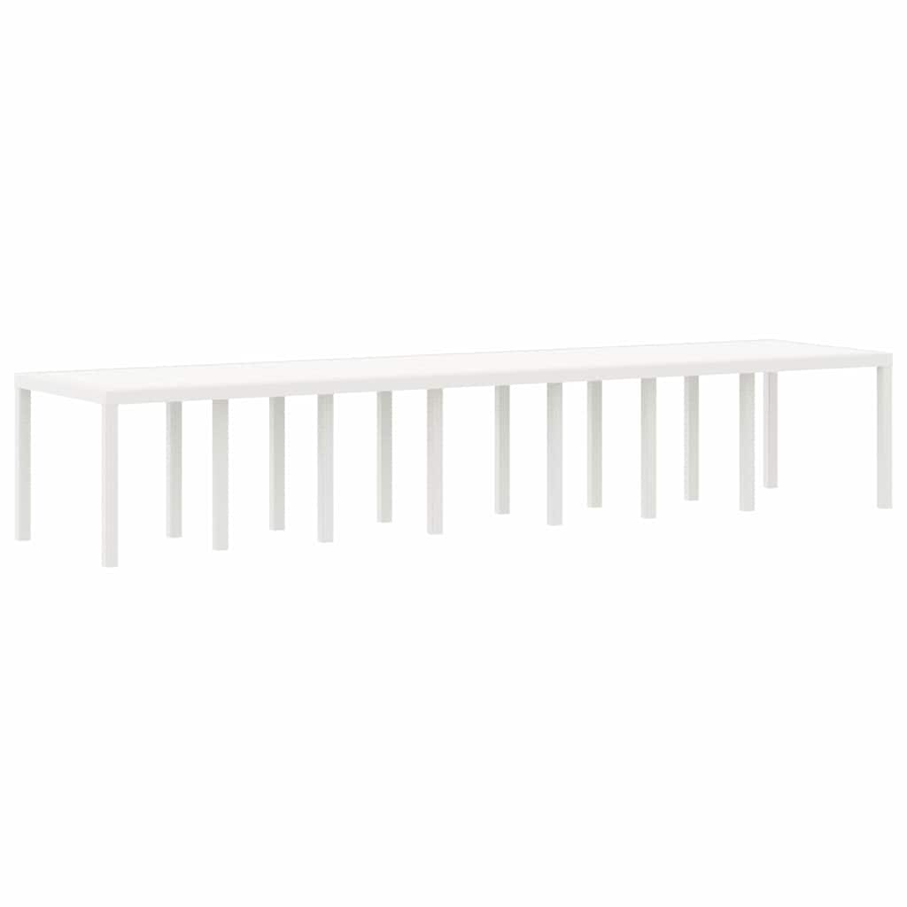 Garden Dining Set 15 pcs White Polt rattan