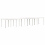 Garden Dining Set 15 pcs White Polt rattan