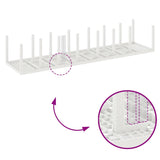 Garden Dining Set with Cushion 15 pcs White Poly Rattan