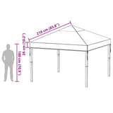Gazebo Cover Replacement Transparent 300 x 300 x 26 cm PVC