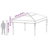 Gazebo Cover Replacement Transparent 400 x 300 x 32 cm PVC