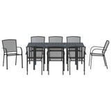 Garden Dining Set 9 pcs Anthracite Steel