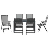 Garden Dining Set 7 pcs Anthracite Steel