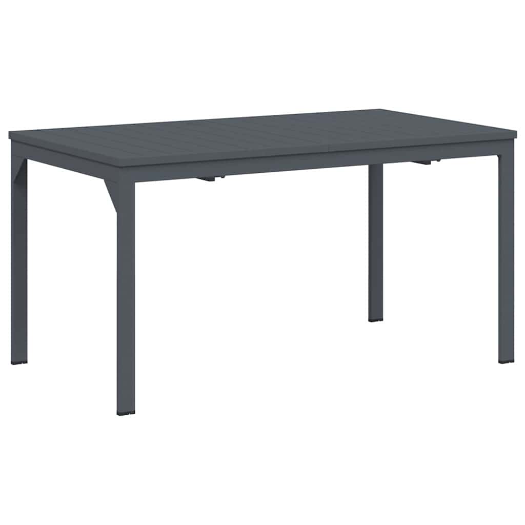 Garden Dining Set 9 pcs Anthracite Steel and poly rattan