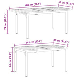 Garden Dining Set 9 pcs Anthracite Steel and poly rattan