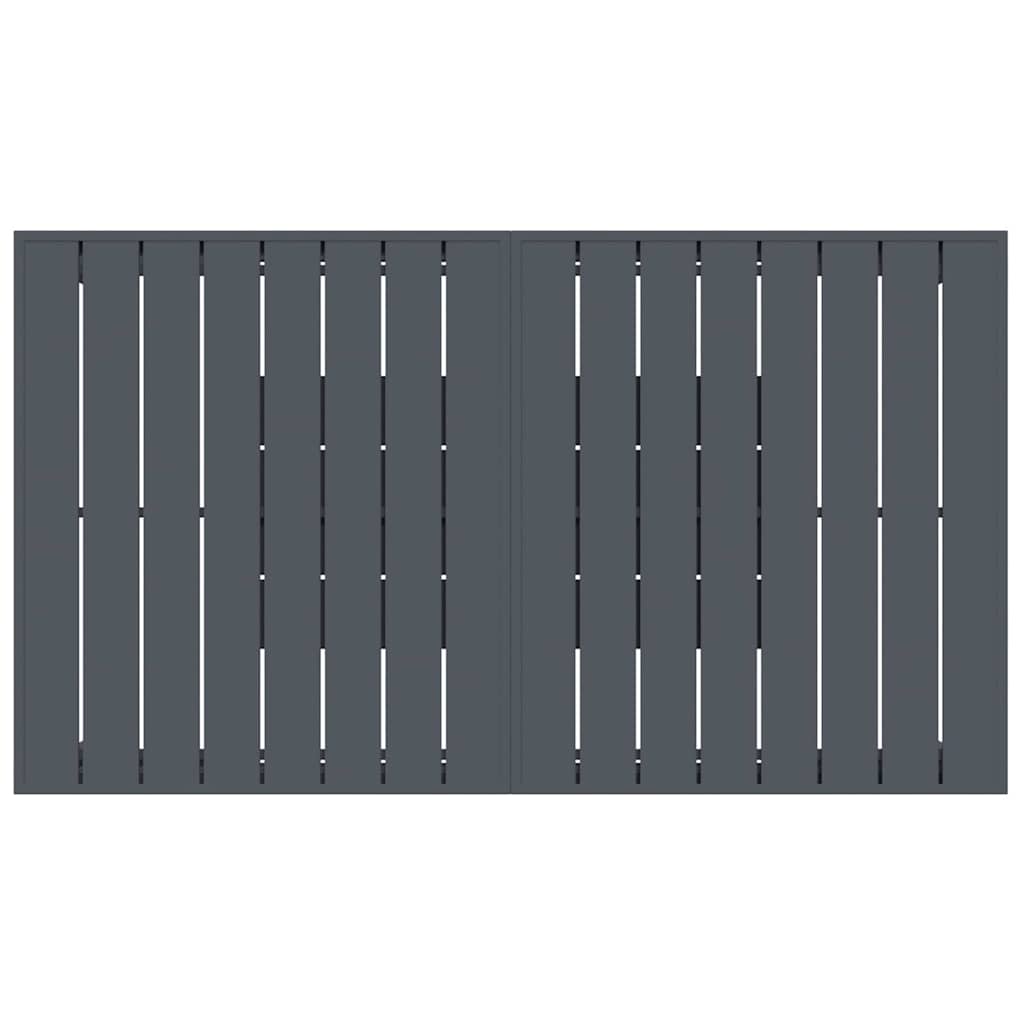 Garden Dining Set 9 pcs Anthracite Steel and poly rattan