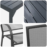 Garden Dining Set 9 pcs Steel